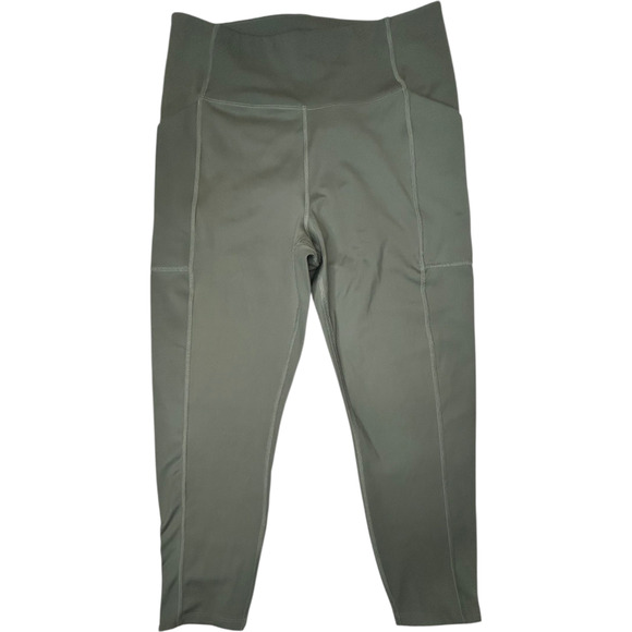 Girlfriend Collective Compressive Drawstring Pocket Legging Green XL - Picture 2 of 10